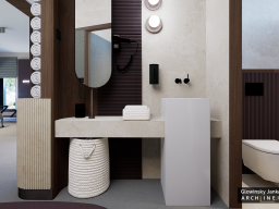 Crimson accents and quiet luxury: an Award-winning home